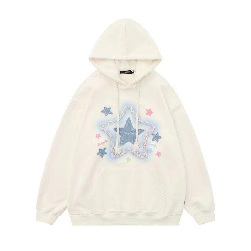 Elara Ave™- Star Embroidered Hoodie