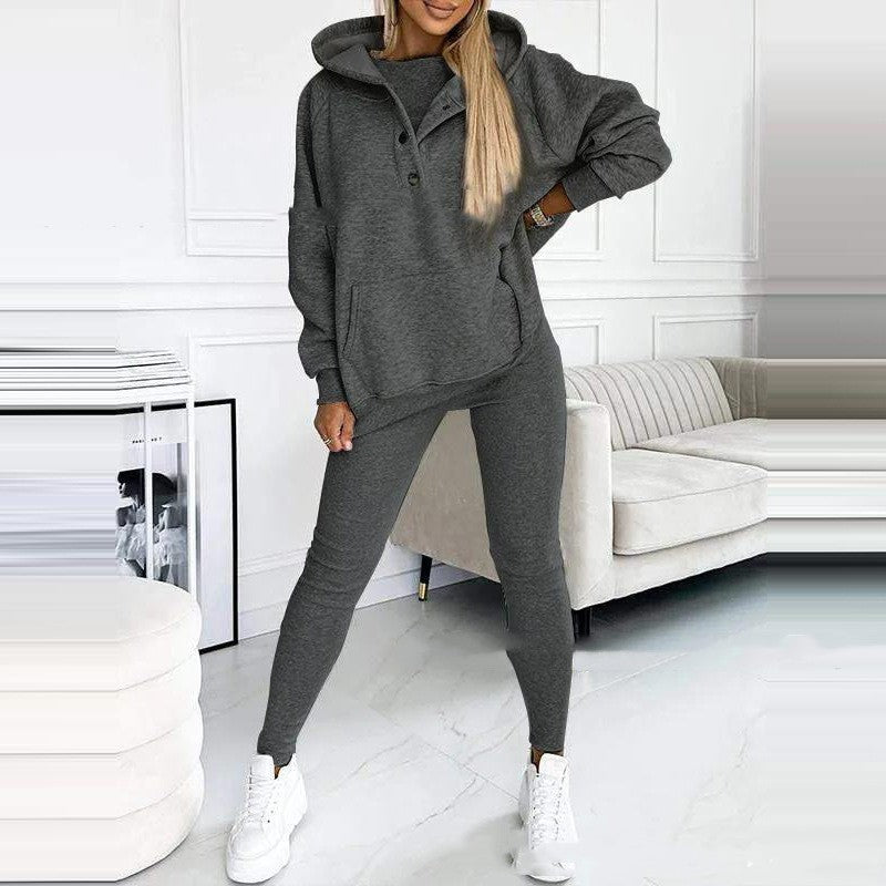 Elara Ave™- 3 Piece Hooded Lounge Set