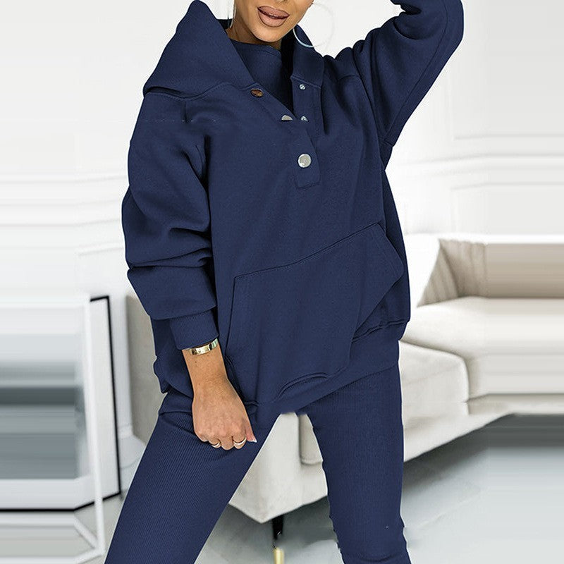 Elara Ave™- 3 Piece Hooded Lounge Set