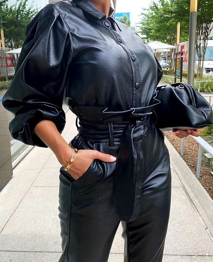 Leather Grace Jumpsuit