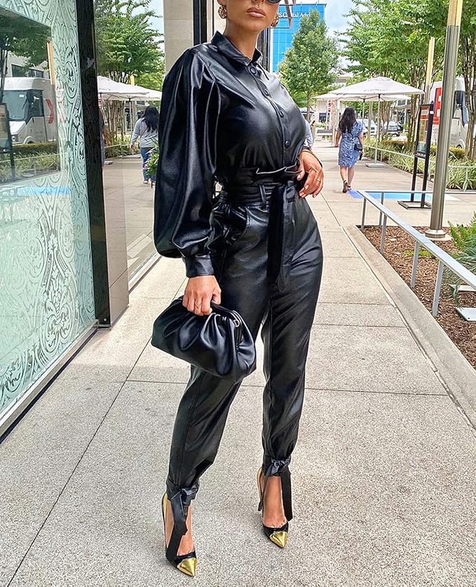 Leather Grace Jumpsuit