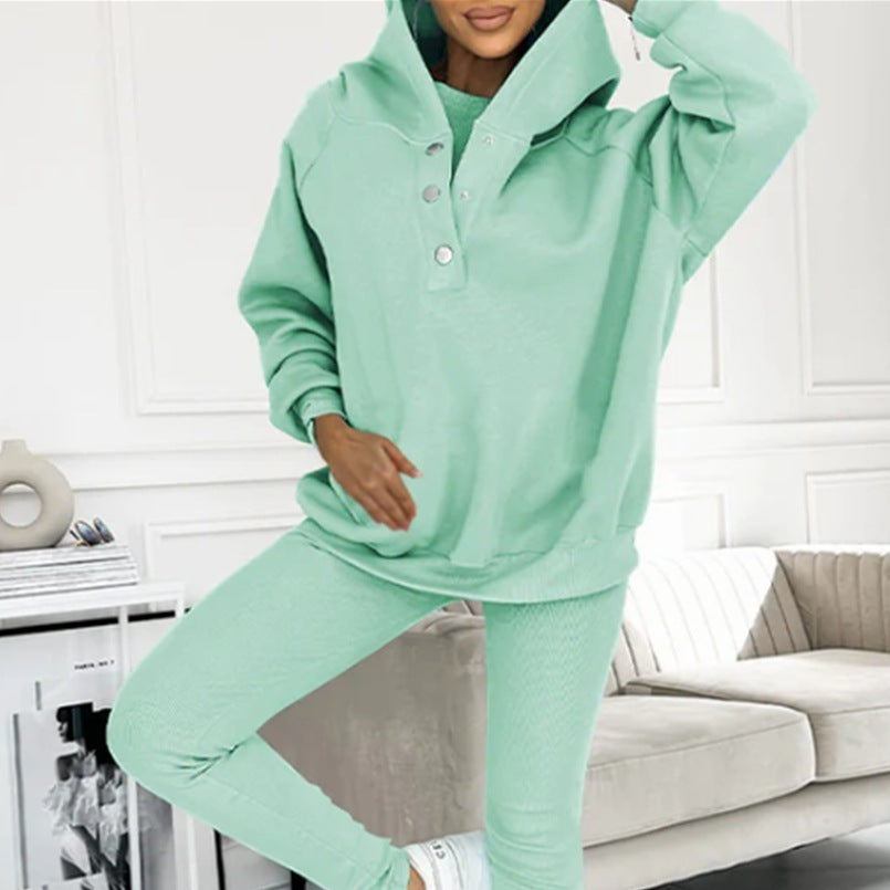 Elara Ave™- 3 Piece Hooded Lounge Set