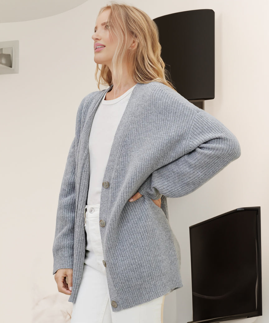 Elara Ave™- Cashmere Cocoon Cardigan