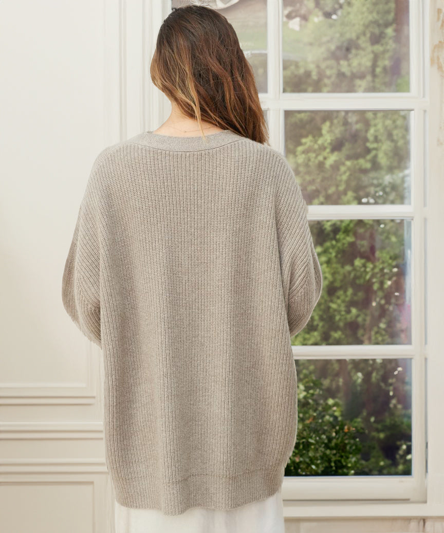 Elara Ave™- Cashmere Cocoon Cardigan