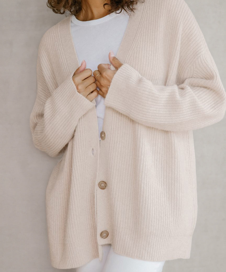 Elara Ave™- Cashmere Cocoon Cardigan