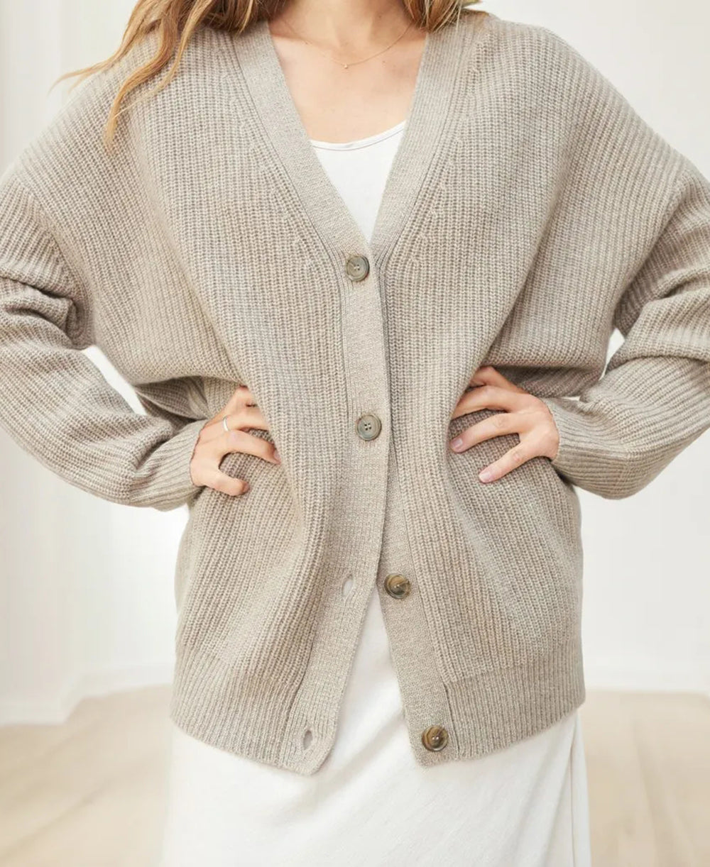 Elara Ave™- Cashmere Cocoon Cardigan