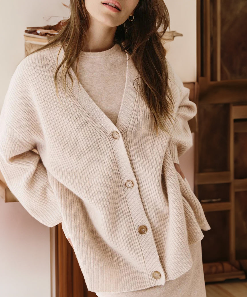 Elara Ave™- Cashmere Cocoon Cardigan