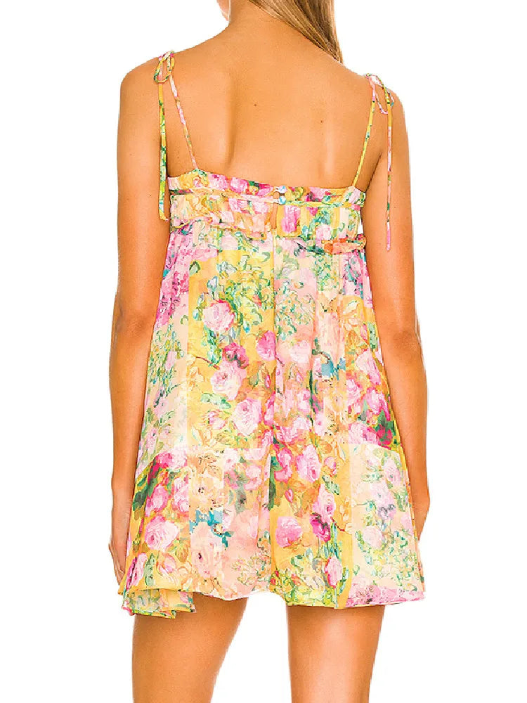 LOVE FLORAL MINI DRESS