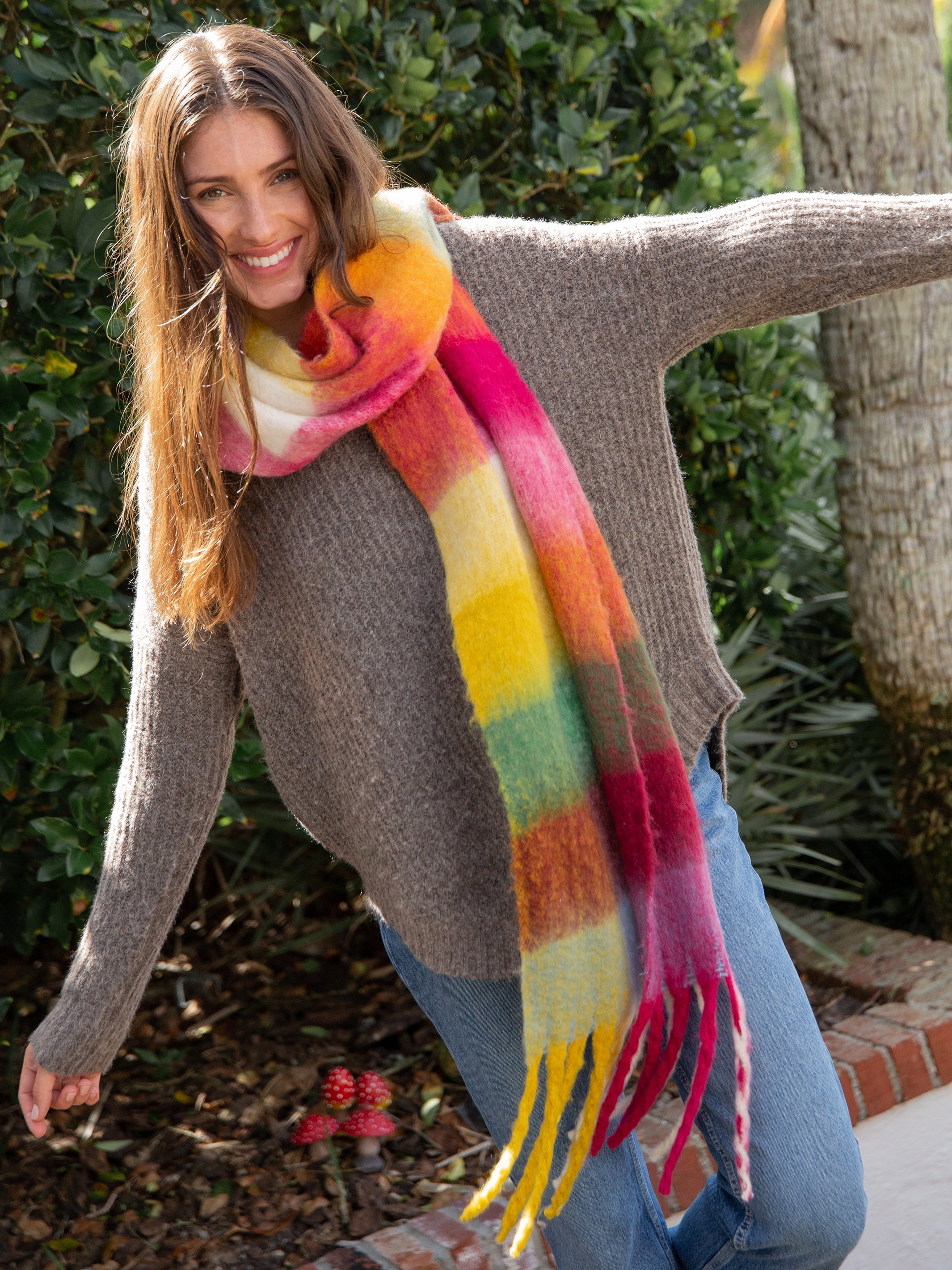 Cuddle Up Cozy Scarf - Rainbow