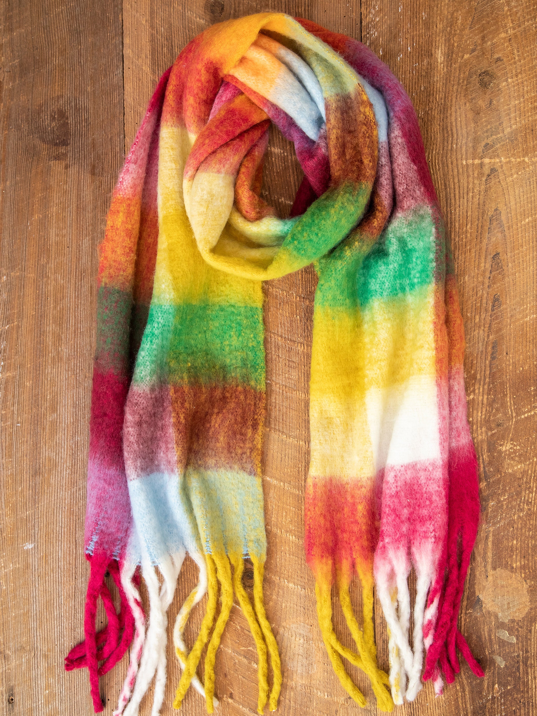 Cuddle Up Cozy Scarf - Rainbow