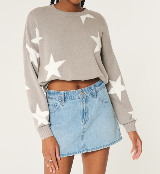 Easy Bow Graphic Crew Sweater