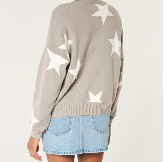 Easy Bow Graphic Crew Sweater