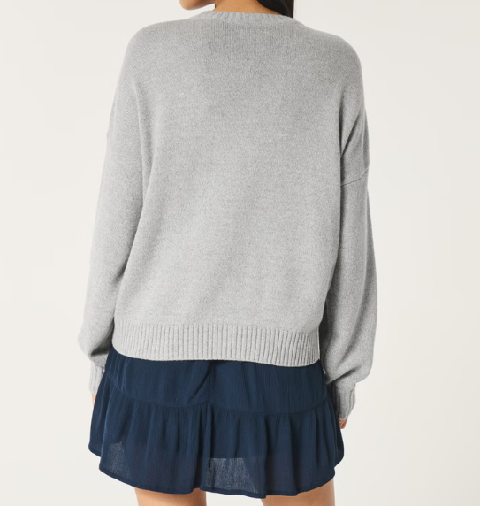 Easy Bow Graphic Crew Sweater