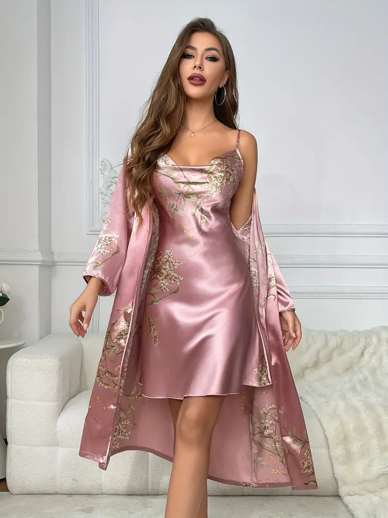 Elara Ave™- Elegant Satin Sleepwear Set