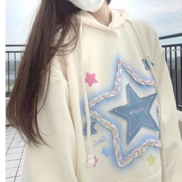 Elara Ave™- Star Embroidered Hoodie