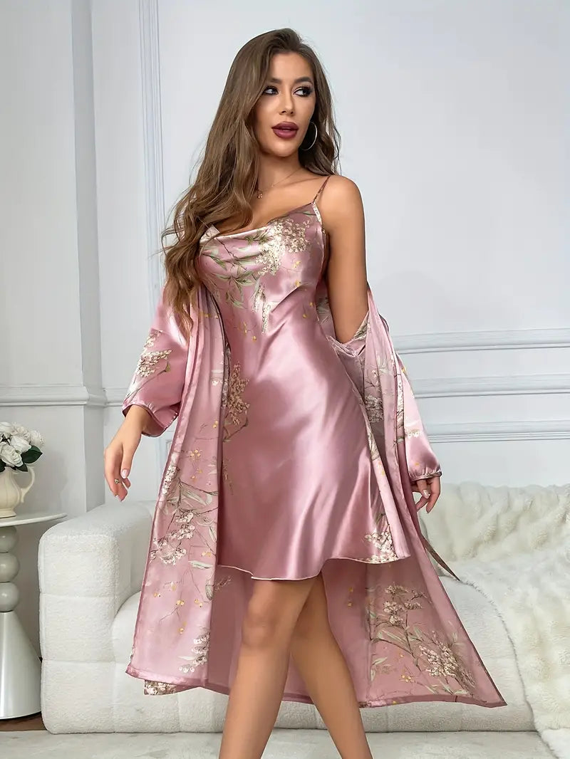 Elara Ave™- Elegant Satin Sleepwear Set