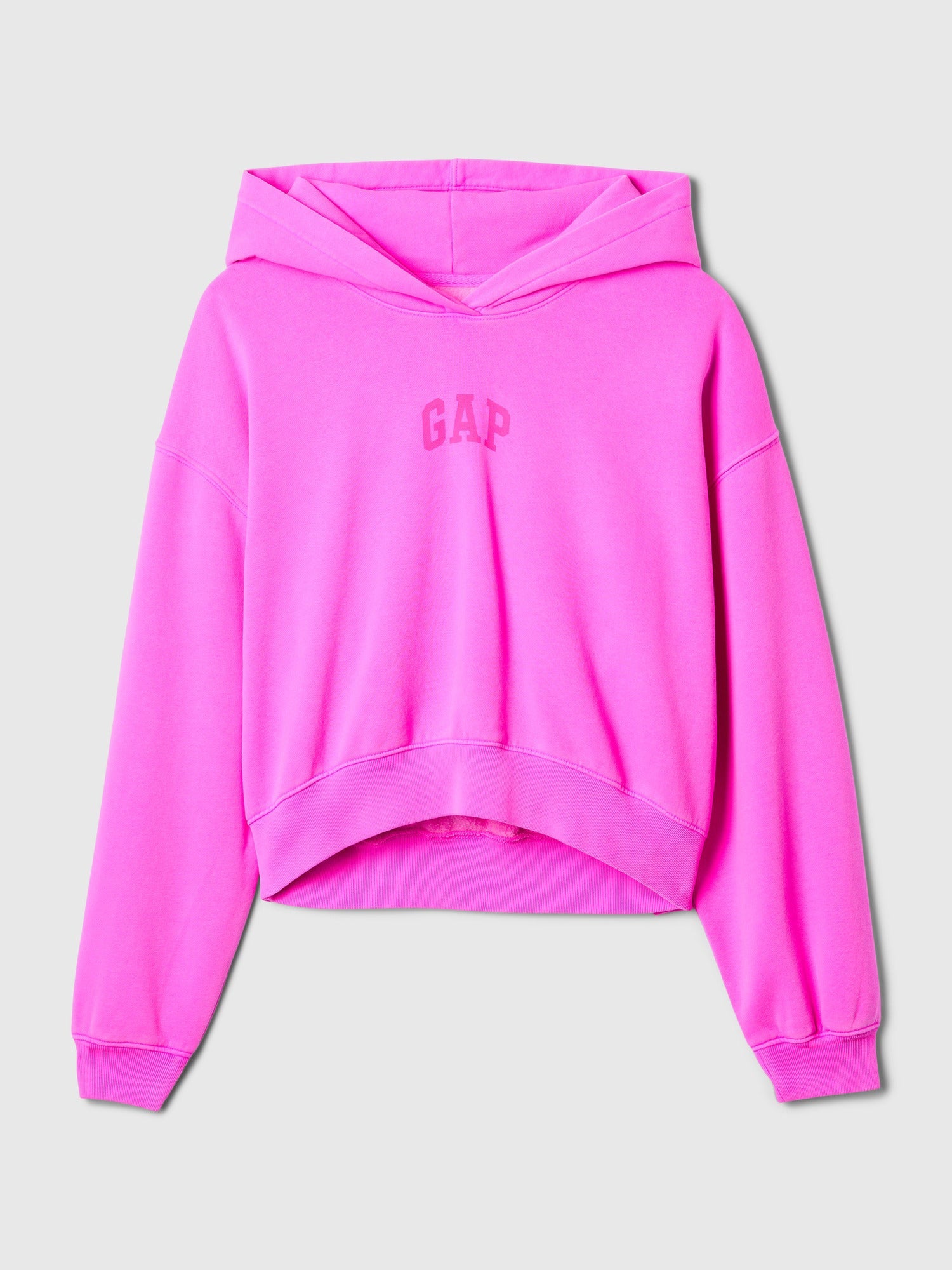 Pink Crop Hoodie