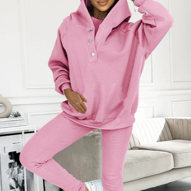 Elara Ave™- 3 Piece Hooded Lounge Set